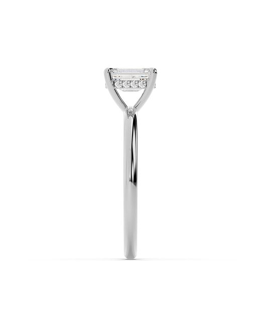 Artisan White 14K Cocktail Ring With Baguette Lab-Grown Diamond