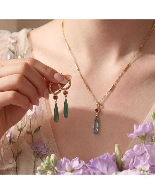 Azura Jewelry New York Green Howl's Moving Castle Earrings Vermeil