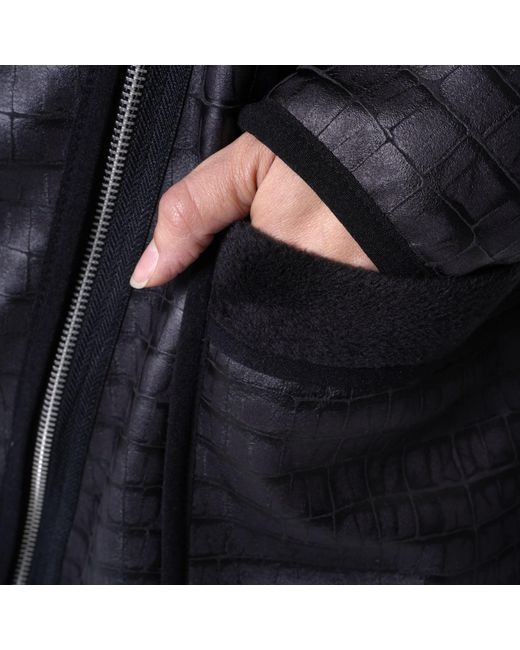 Metamorph Black Embossed Suede Blazer