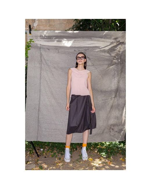 Bianca Popp Black Wrapped Skirt