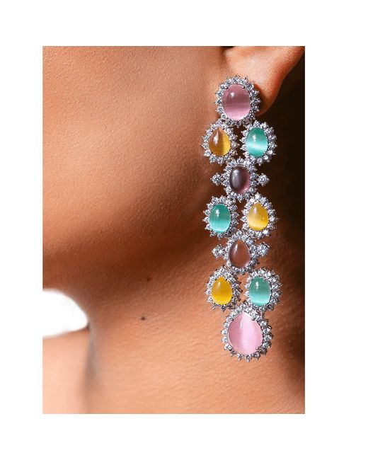 Meraki by Rashmi Bajaj Blue Elise Earrings