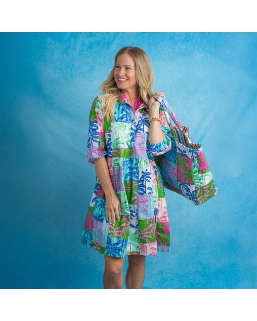 Mary Marshmallow Blue Frannie Dress Short