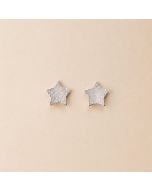 Silver Moon White Sterling Star Earrings – Celeste