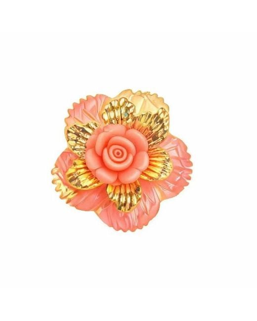Pats Jewelry Orange Santorini Flowers Earrings