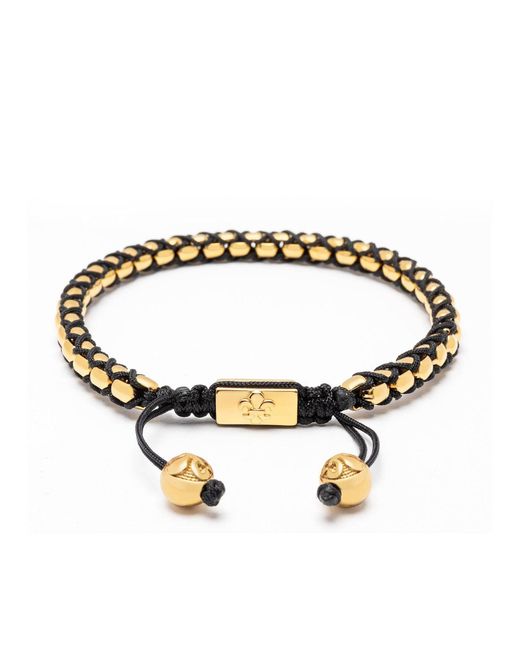 Nialaya Metallic String Box Chain Bracelet for men