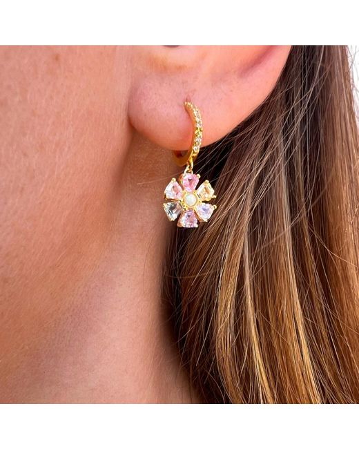 Native Gem Metallic Psychedelic Flower Huggies