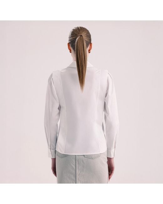 Maan Istanbul Pink Shirt With Hidden Buttoned Flywheel Detail