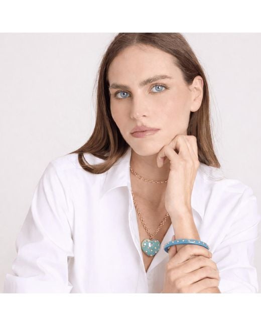 Michael Nash Jewelry Blue Clementine Aqua Resin Studded Bangle