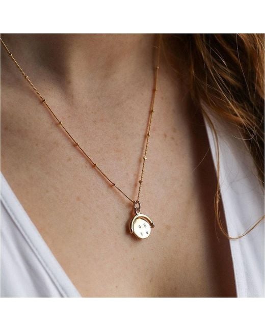 Auree Jewellery Metallic Verona Spinning I Love You Pendant