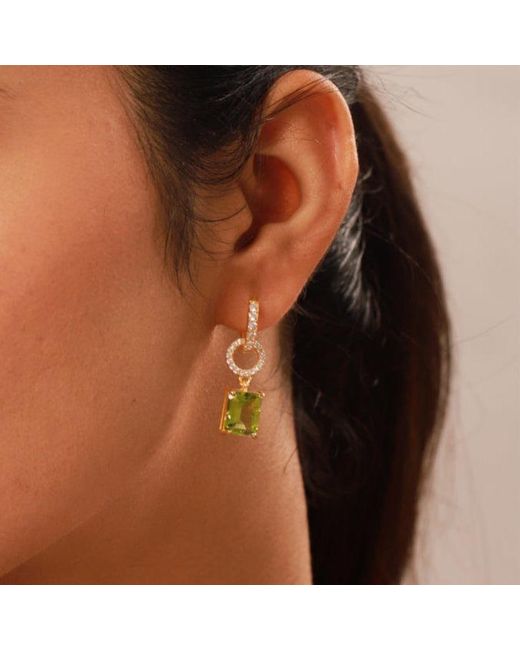 GEM BAZAAR Green Greta Peridot Drop Earrings