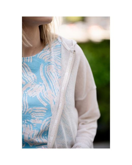 Oh!Zuza Blue Neutrals Echo Viscose Top Wide Straps