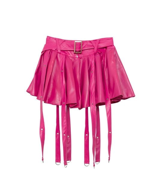Paloma Lira Pink Angel Leather Skirt