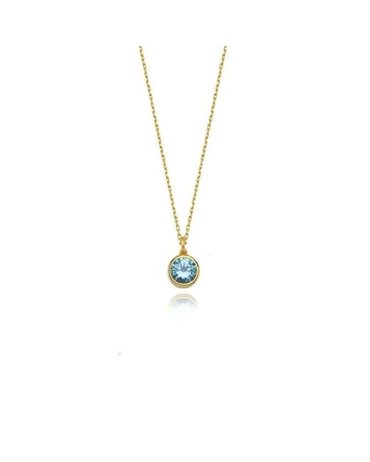 LINYA JEWELLERY Metallic Cosmic Chain Zodiac Necklace Sky Birthstone