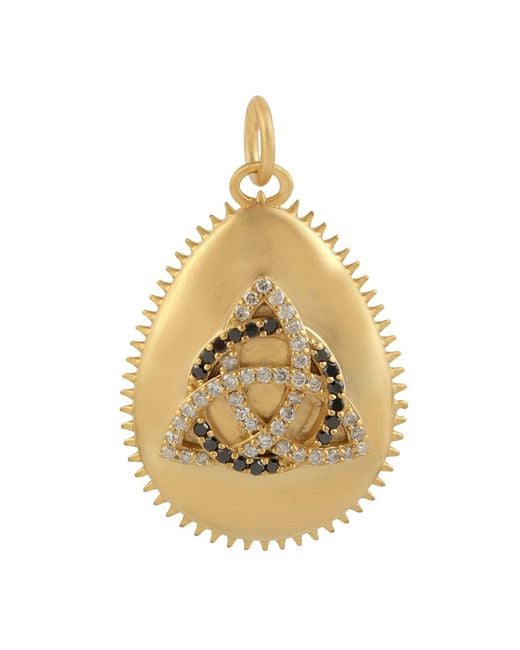 Artisan Metallic Diamond Triangle Pendant