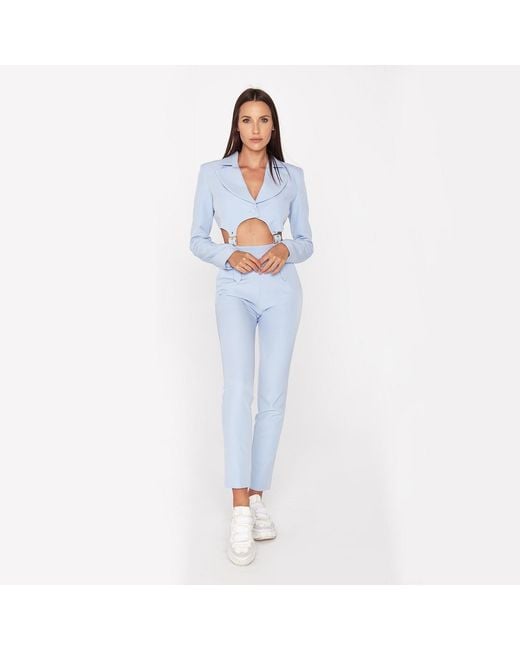 Mandragora Blue High-Waisted Light Pants