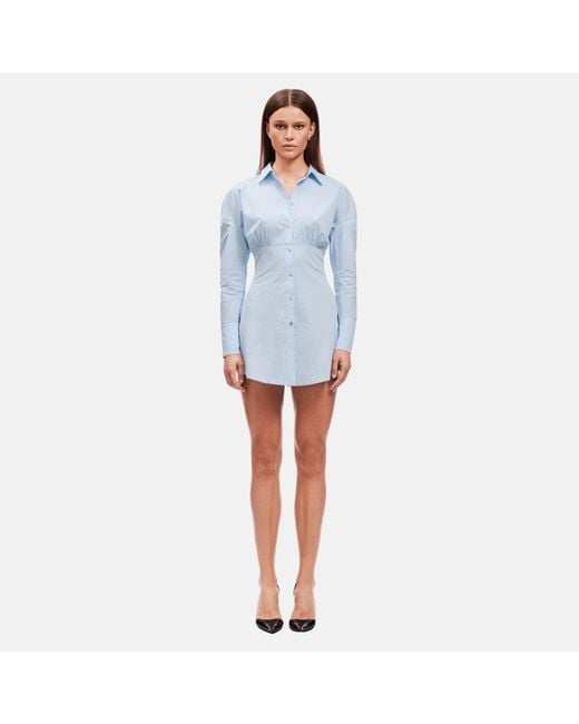 OW Collection Blue Elia Shirt Dress