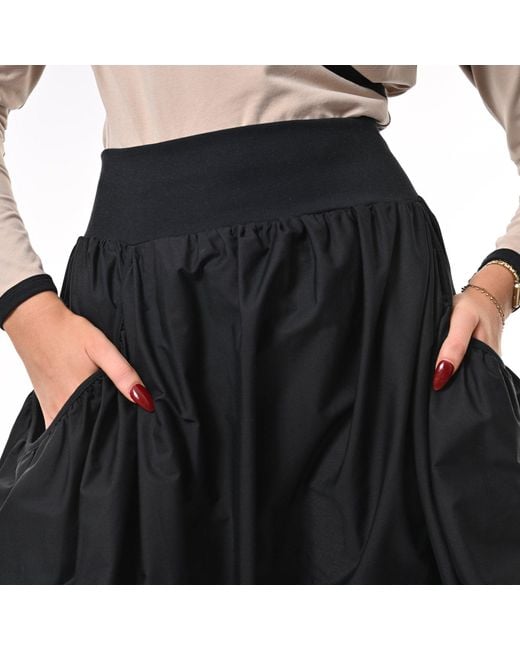Frock Tales Black Alice Midi Skirt With Pockets