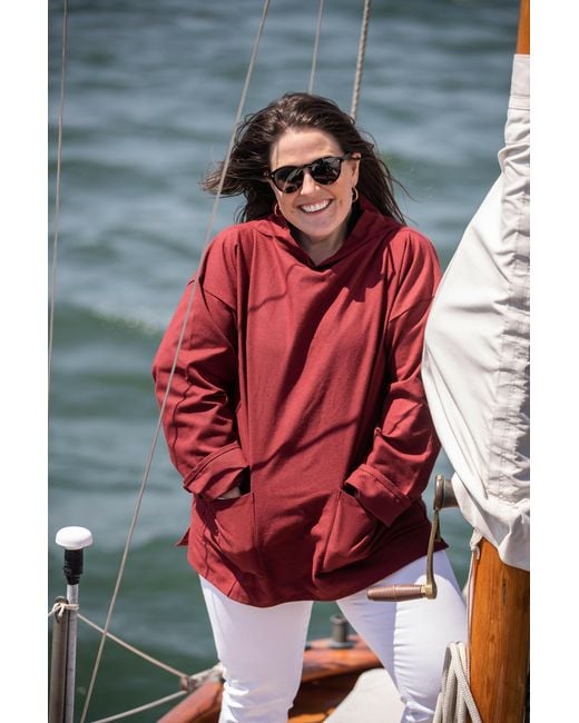 Arthur Beale Red Boat Neck Smock for men