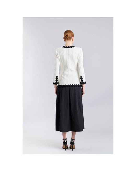 The Extreme Collection Black Monochrome Structured Knit Jacket