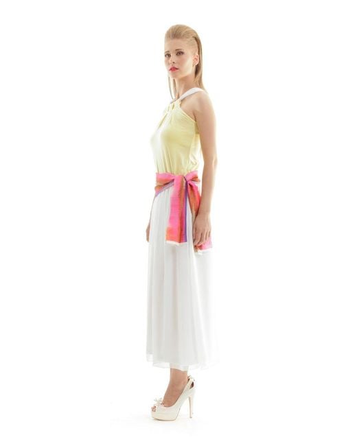 Conquista White Maxi Layer Skirt