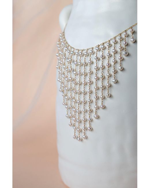 Katy Faye White Elisabeth Pearl Necklace