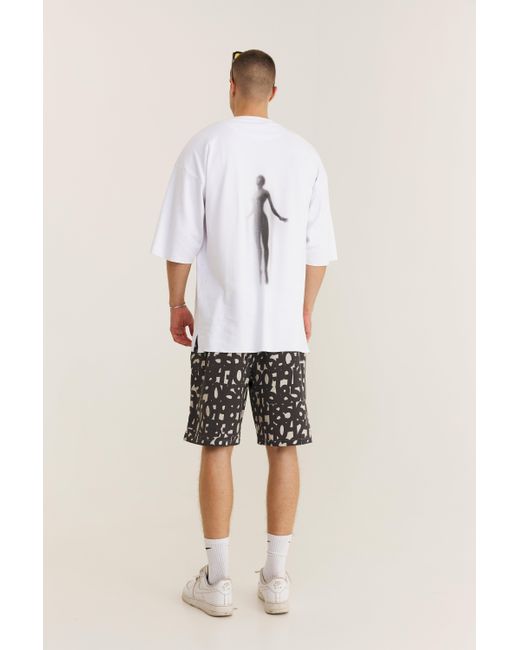 mysimplicated Gray Neutrals Bermuda Shorts Numbers Design