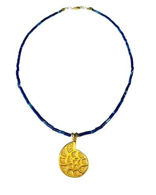 Lexi Jewelry Metallic Golden Nautical Shell Necklace