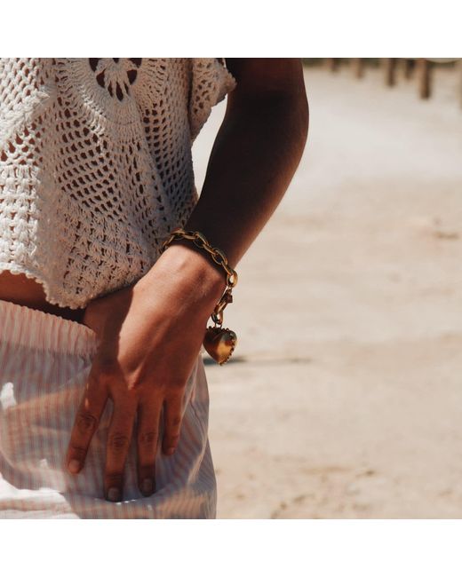 Sccollection Metallic Marley Dotted Heart Bracelet