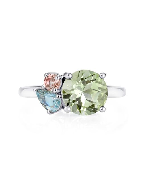 Augustine Jewels Green Amethyst Cluster Ring