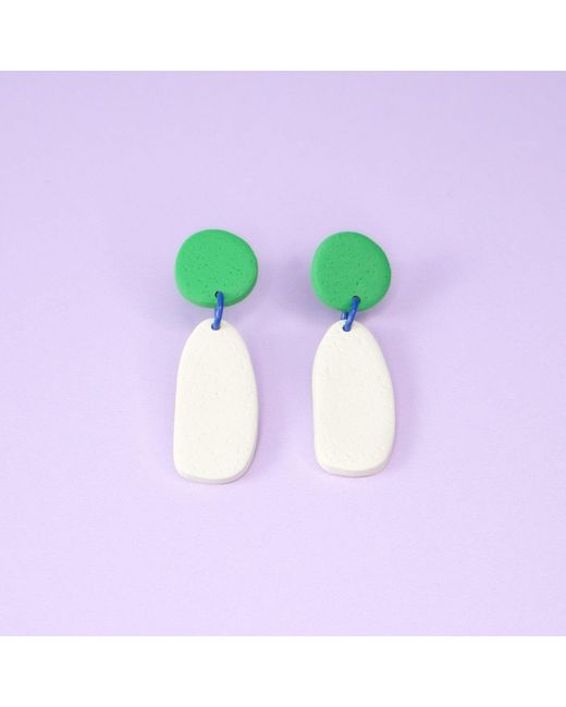 By Chavelli Green Miro Drop Earrings