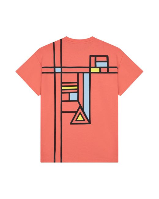 Collect the Label Pink Abstract Grid T-Shirt Neon for men
