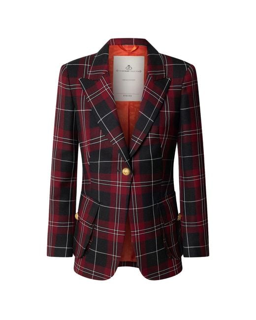 The Extreme Collection Red Tartan Check Blazer Gregor