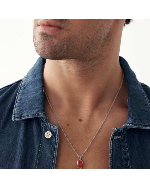 Tvento White The Flamora Necklace for men