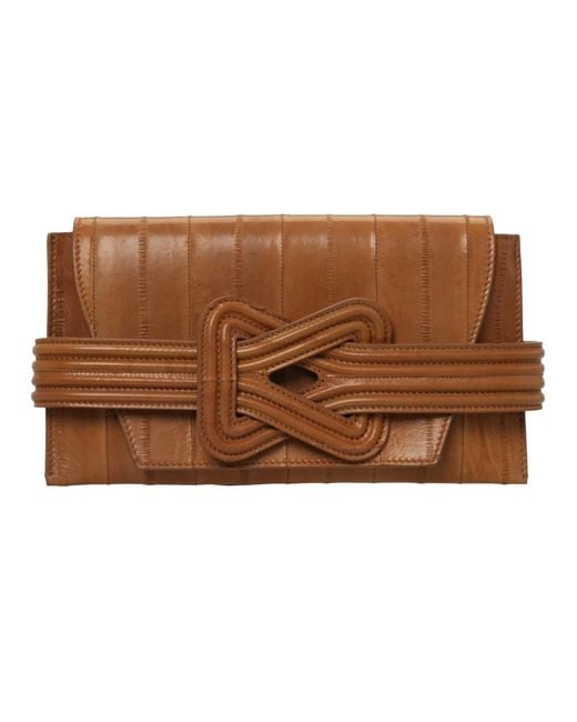 Gráinne Maher Brown Anu Mini Eel Clutch Sandstorm