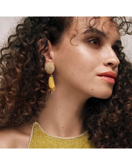 Saule Label Metallic Dalia Earrings