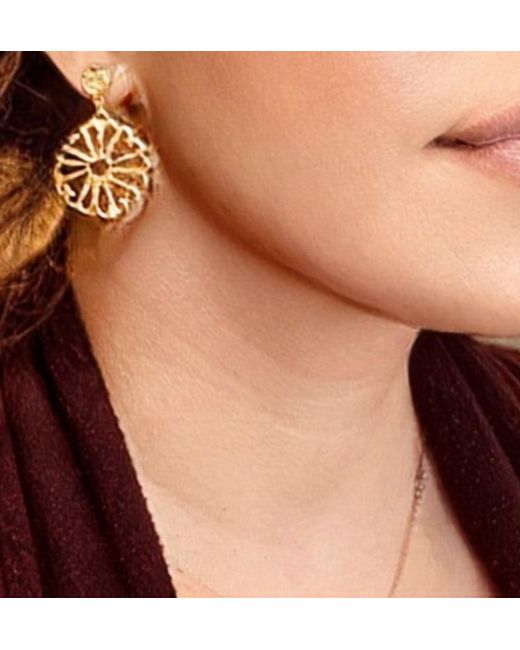 Lexi Jewelry Metallic Love-Me-Not Sun Flower Earrings