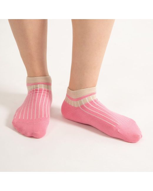 Peper Harow - Made in England Pink Old School Trainer Socks Bundle