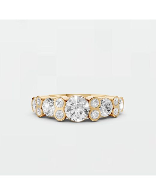Aya Fine Jewelry White Round Lab Diamond Wedding Band 1.58 Ctw