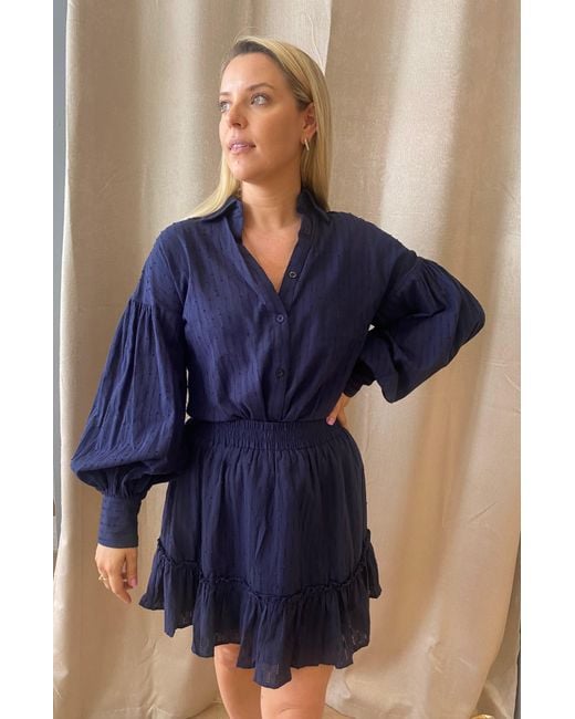 Lula-Ru Blue Ida Cotton Shirt