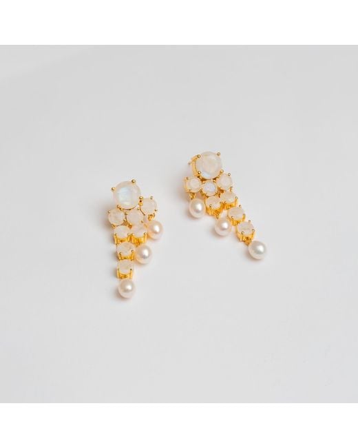 Lavani Jewels Metallic Adoration Pearl Earrings