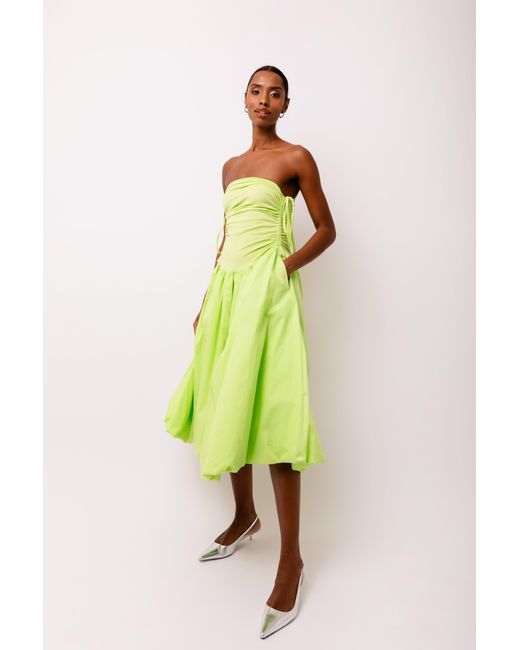 Amy Lynn Yellow Alexa Lime Puffball Dress