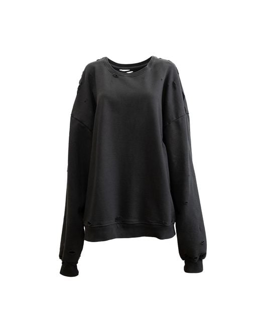 Galleriadele Black The Distressed Sweatshirt