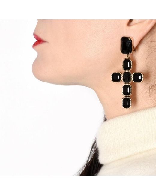 Addicted Black Calliope Crystal Earrings Plated