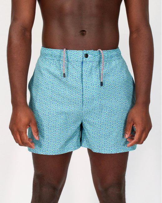 Lords of Harlech Blue Quack Large Fish Swim Short for men