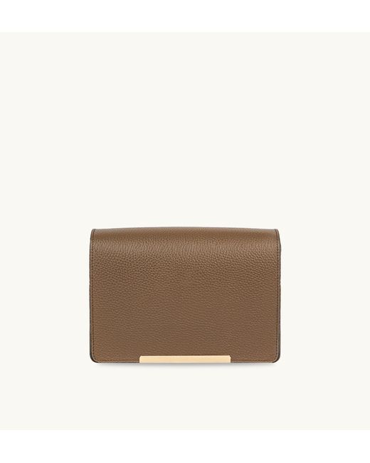 Apatchy London Brown The Newbury Mink Leather Crossbody Bag
