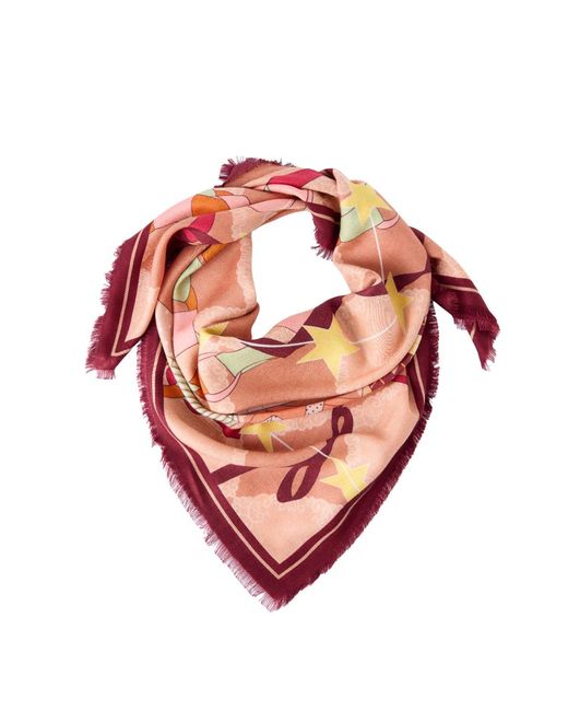Asyii Pink Gift To Self Silk-Wool Square Scarf 【Limited-Edition】