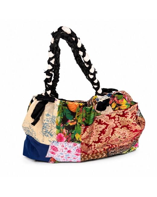 Miro Misljen Red Bohemian Patchwork Tote