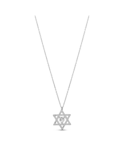 SHYMI Metallic Star Of David With Center Heart