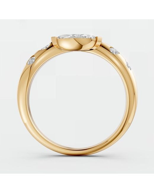 Aya Fine Jewelry Metallic Marquise Lab Diamond Scatter Ring