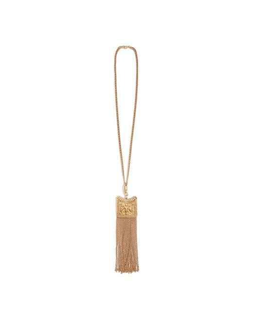 Lovard Metallic Double Eagle Tassel Necklace